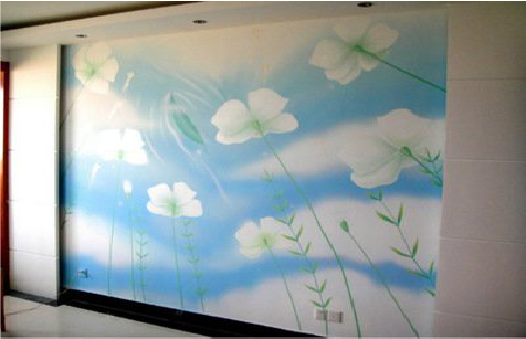 西峡画墙绘怎么画好白云的蓬松感？