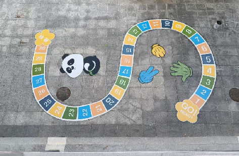 西峡地面游戏彩绘