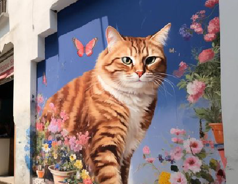 西峡自己绘制有个性的手绘墙