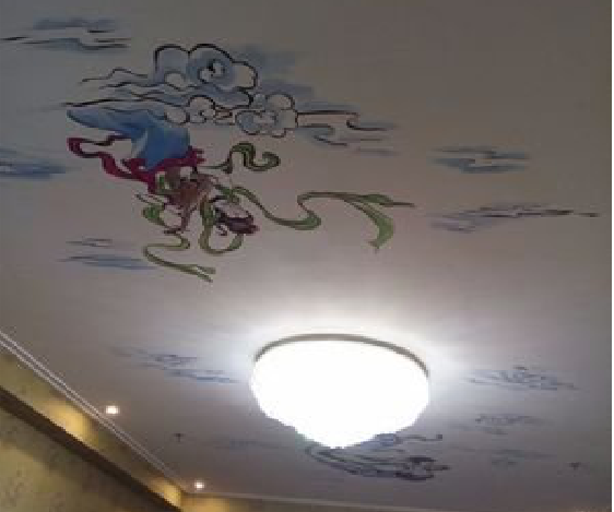 西峡如何快速绘制天花板上的手绘墙？